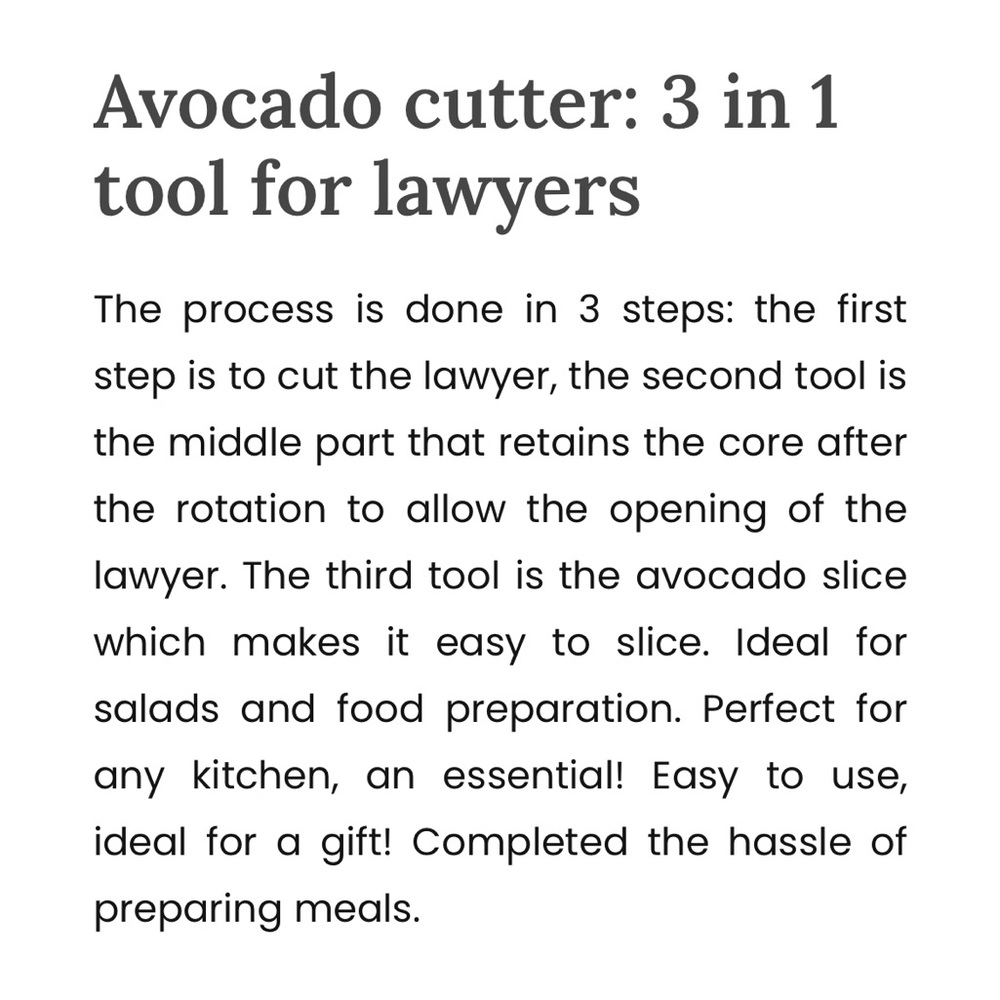 NWOT Avocado Cutter 3 in 1 Tool for lawyers - Picture 8 of 10